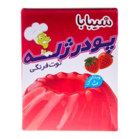 پودر ژله با طعم  توت فرنگی شیبابا